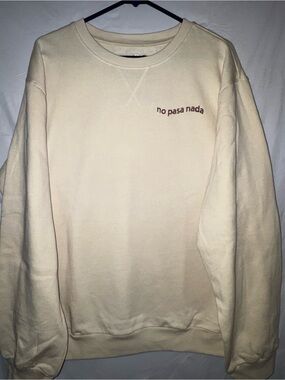 No Pasa Nada Crewneck Sweatshirt - Cream